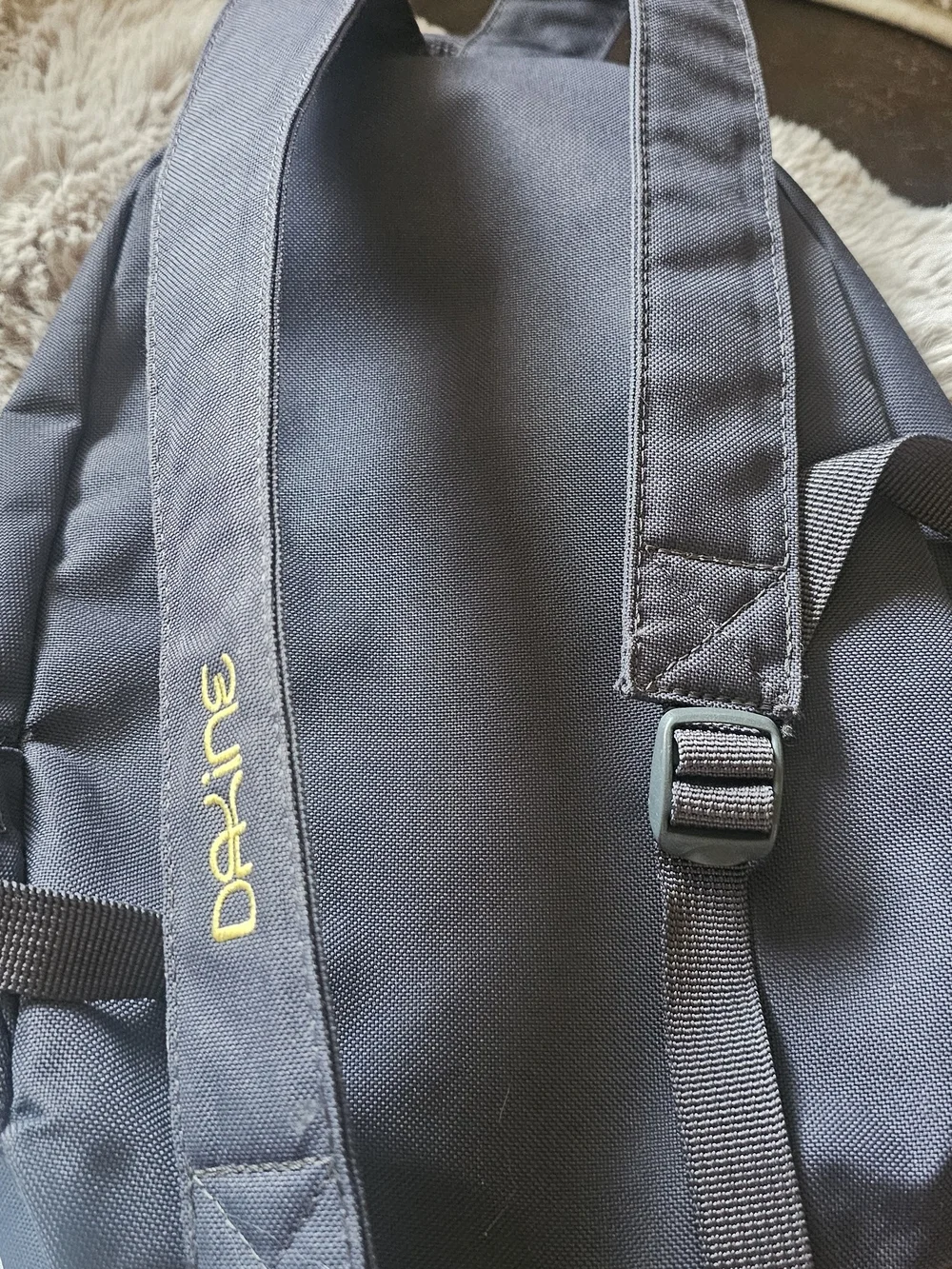 Dakine Gray Backpack with Red and Yellow Floral Accents